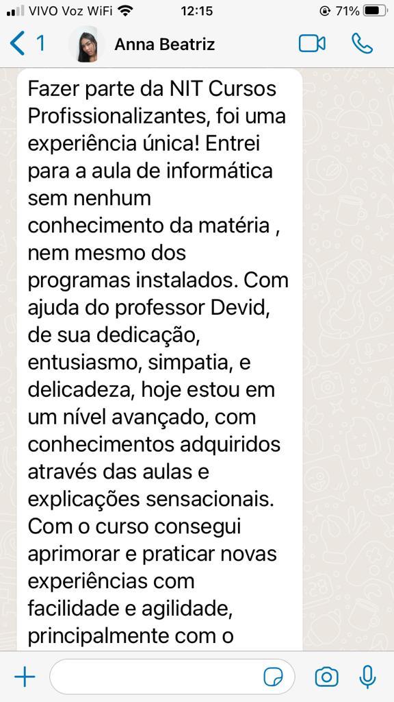 Treino de nível intermédio – NiT